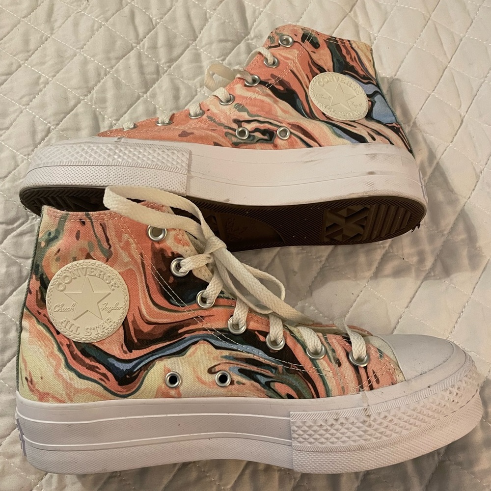 Converse Ark marble pattern high tops